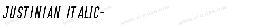 Justinian Italic字体转换